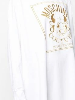 Best Sale ๐ฏ Moschino Logo embroidered cow jersey ๐ dress ๐ฅฐ 11 Moschino logo embroidered cow jersey dress