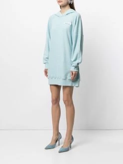 Moschino logo patch hoodie dress