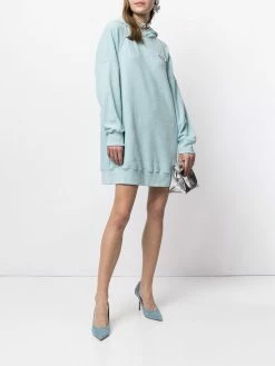 Moschino logo patch hoodie dress