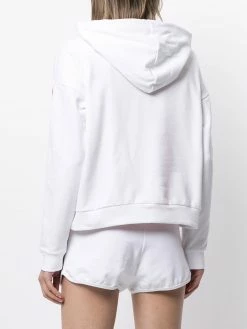 Moschino logo-stripe drawstring hoodie