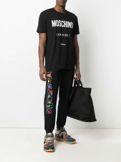 Moschino logo-appliqué track pants
