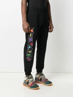 Moschino logo-appliqué track pants