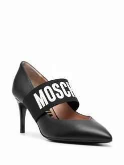 Moschino logo-strap pumps