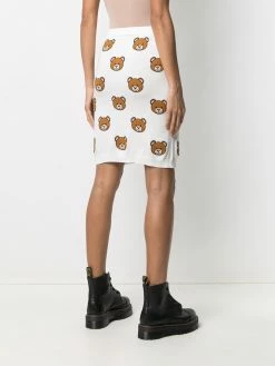 Moschino teddy bear pattern skirt