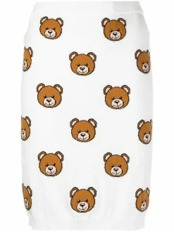 Moschino teddy bear pattern skirt