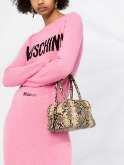 Moschino logo Couture knitted dress