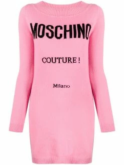 Moschino logo Couture knitted dress