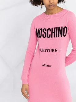 Moschino logo Couture knitted dress