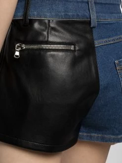 Moschino panelled belted shorts