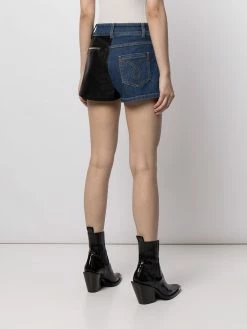 Moschino panelled belted shorts