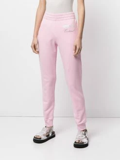 Moschino Couture crystal-embellished track pants