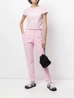 Moschino Couture crystal-embellished track pants