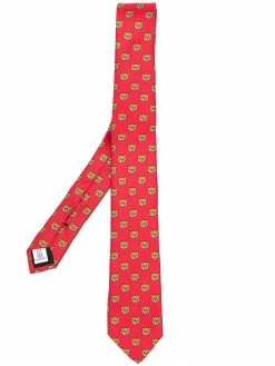 Moschino teddy print tie