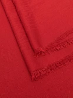 Buy ๐ Moschino Logo print fringed edge scarf ๐ 7 Moschino logo-print fringed-edge scarf