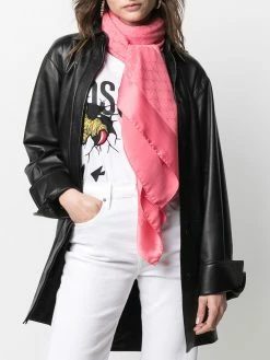 Moschino motif-print silk scarf