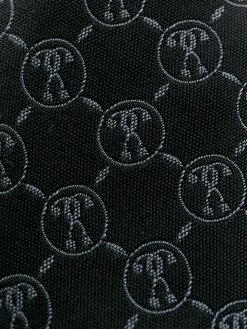 Moschino patterned intarsia knit neck tie