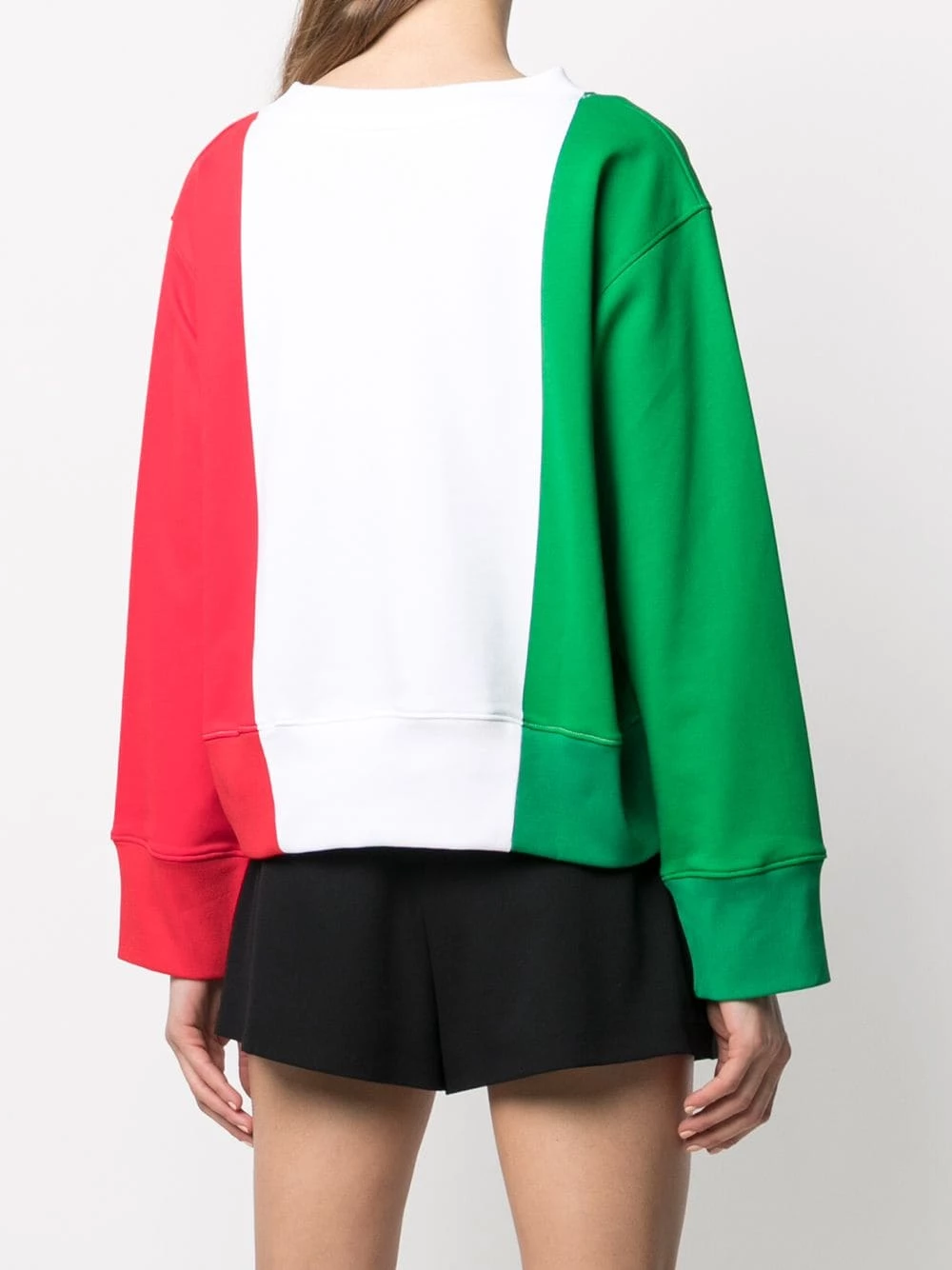 Deals ๐ Moschino Colour block slogan print sweatshirt ๐ 6 Moschino colour-block slogan-print sweatshirt