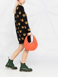 Moschino Teddy Bear pattern knit dress