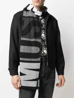 Moschino logo wool-blend scarf