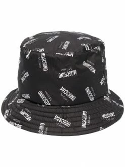 Moschino logo-print bucket hat