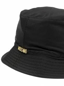 Moschino logo-plaque bucket hat
