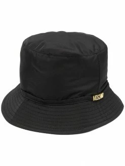 Moschino logo-plaque bucket hat