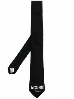 Moschino logo-print tie