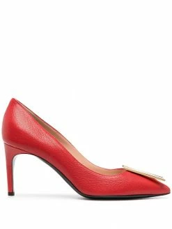 Moschino logo-plaque pumps