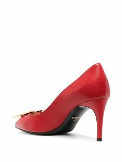 Moschino logo-plaque pumps