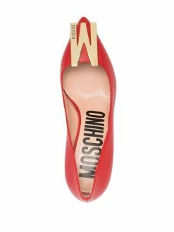 Moschino logo-plaque pumps