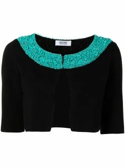 Moschino cropped beaded cardigan