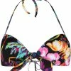 Moschino floral print sweetheart bikini top