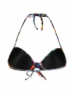 Moschino floral print sweetheart bikini top