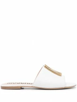 Moschino monogram plaque slides