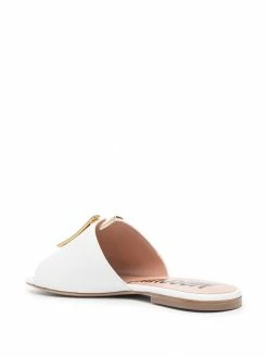 Moschino monogram plaque slides