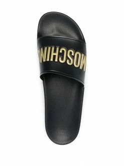 Moschino lettering logo slides