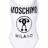 Moschino logo-print scoop-neck one-piece