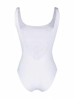 Moschino logo-print scoop-neck one-piece