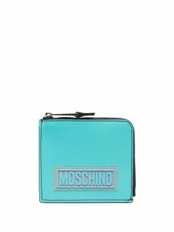 Moschino logo-patch two-tone wallet