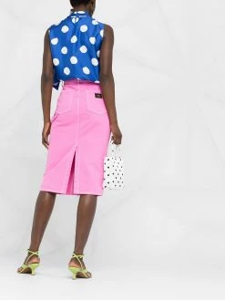Moschino polka dot sleeveless blouse