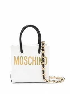 Moschino mini logo-print tote bag