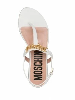 Moschino logo-chain thong-strap sandals