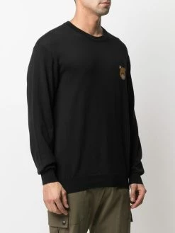 Moschino bear-motif crew-neck jumper