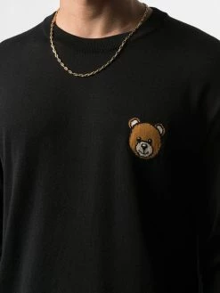 Moschino bear-motif crew-neck jumper