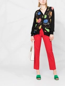 Moschino graphic print knitted cardigan