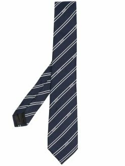 Moschino striped logo-print tie