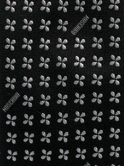 Moschino embroidered silk tie