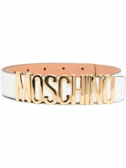 Moschino logo-lettering adjustable belt