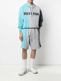 Moschino panelled logo track shorts