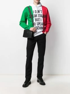Moschino slogan-print hoodie